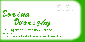 dorina dvorszky business card